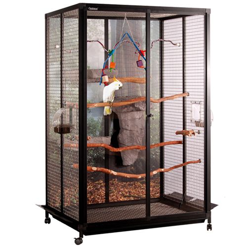 Various parrot cage types